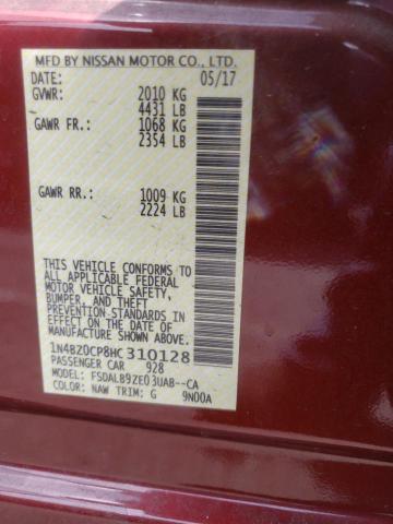 Photo 10 from auction – 2017 NISSAN LEAF S with VIN 1N4BZ0CP8HC310128