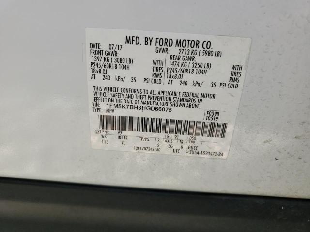 Photo 10 from auction – 2017 FORD EXPLORER with VIN 1FM5K7BH3HGD66075