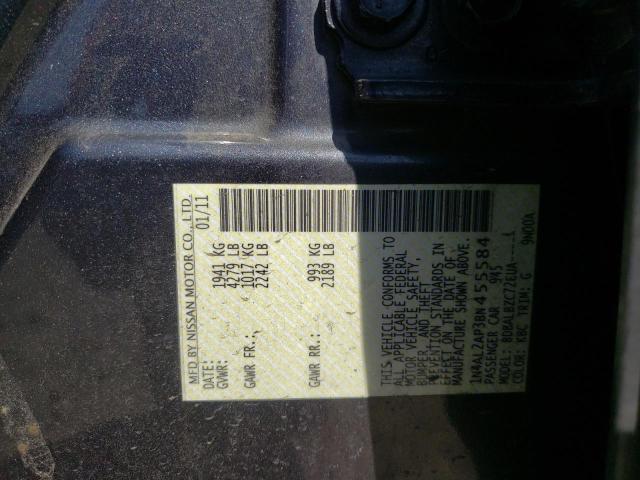 Photo 10 from auction – 2011 NISSAN ALTIMA BAS with VIN 1N4AL2AP3BN455584