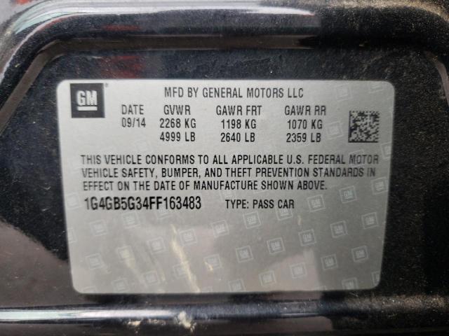 Photo 10 from auction – 2015 BUICK LACROSSE with VIN 1G4GB5G34FF163483