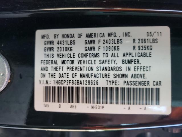 Photo 10 from auction – 2011 HONDA ACCORD EXL with VIN 1HGCP2F85BA129626