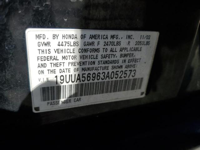 Photo 10 from auction – 2003 ACURA TLX with VIN 19UUA56963A052573