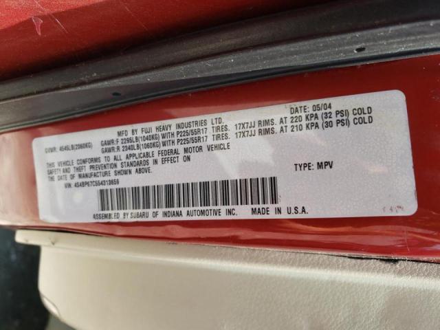 Photo 10 from auction – 2005 SUBARU LEGACY OUT with VIN 4S4BP67C554313659