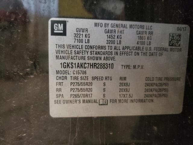 Photo 10 from auction – 2017 GMC YUKON SLE with VIN 1GKS1AKC7HR288310