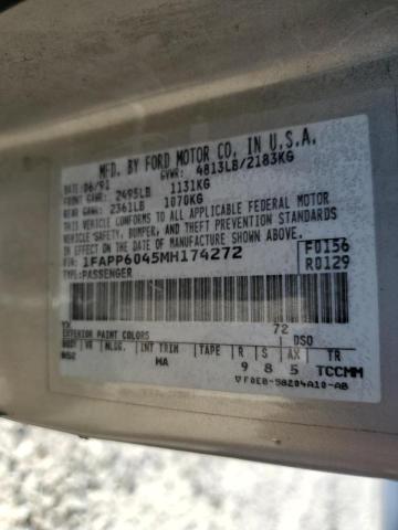 Photo 10 from auction – 1991 FORD THUNDERBIR with VIN 1FAPP6045MH174272