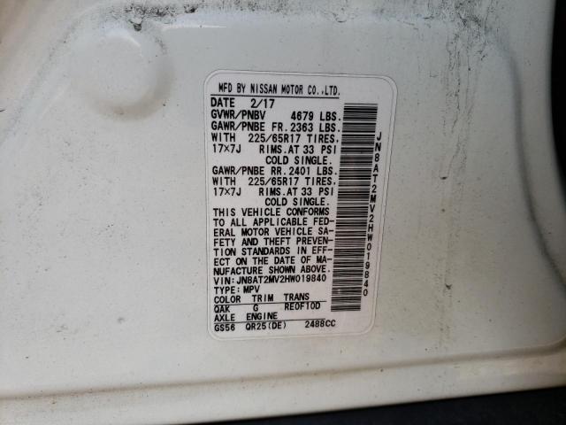 Photo 10 from auction – 2017 NISSAN ROGUE S with VIN JN8AT2MV2HW019840