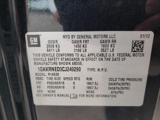 Photo 10 from auction – 2012 GMC ACADIA SLE with VIN 1GKKRNED3CJ249290