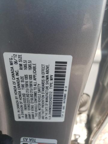 Photo 10 from auction – 2012 HONDA CR-V LX with VIN 2HKRM3H32CH507212