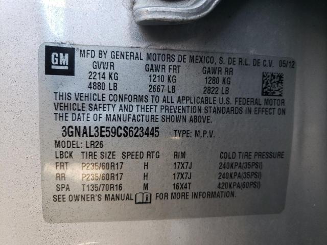 Photo 10 from auction – 2012 CHEVROLET CAPTIVA SP with VIN 3GNAL3E59CS623445