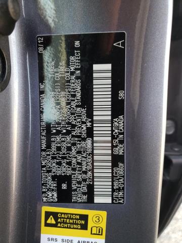 Photo 10 from auction – 2013 LEXUS RX 350 BAS with VIN 2T2BK1BA9DC169990