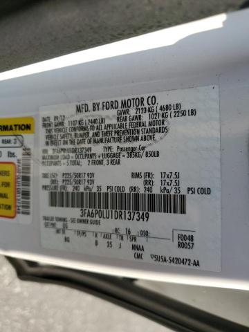 Photo 10 from auction – 2013 FORD FUSION SE with VIN 3FA6P0LU1DR137349