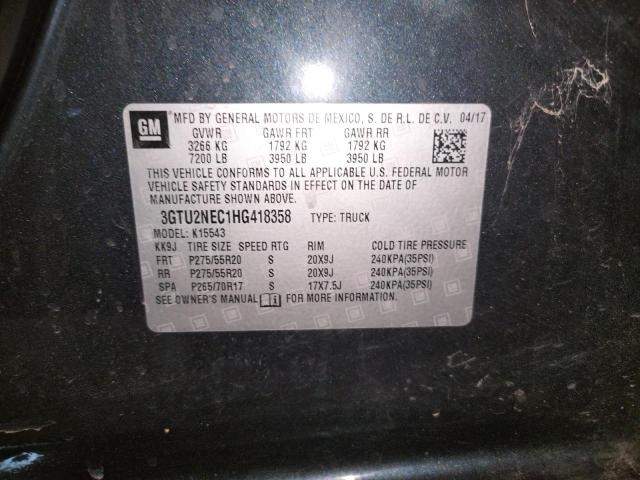 Photo 10 from auction – 2017 GMC SIERRA K15 with VIN 3GTU2NEC1HG418358