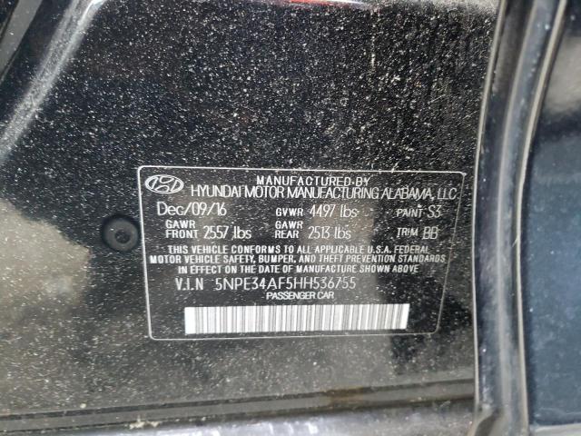 Photo 10 from auction – 2017 HYUNDAI SONATA SPO with VIN 5NPE34AF5HH536755