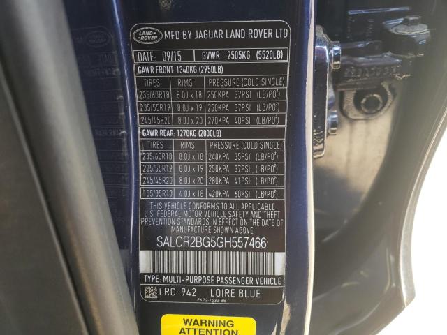 Photo 10 from auction – 2016 LAND ROVER DISCOVERY with VIN SALCR2BG5GH557466