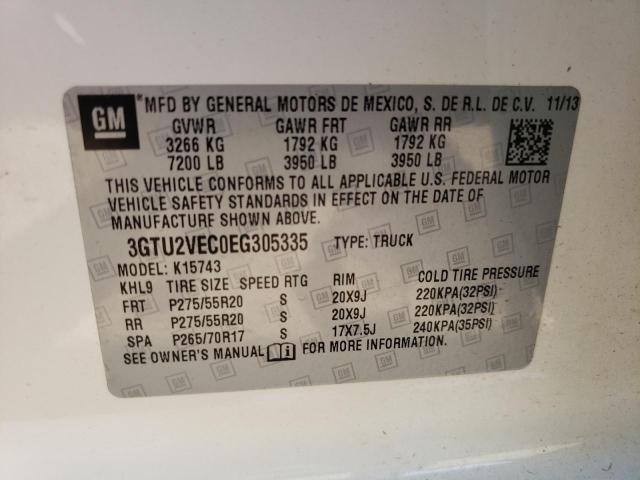 Photo 10 from auction – 2014 GMC SIERRA K15 with VIN 3GTU2VEC0EG305335