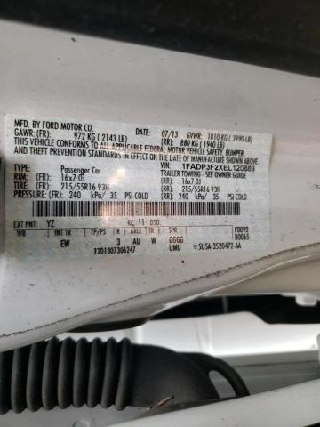 Photo 10 from auction – 2014 FORD FOCUS SE with VIN 1FADP3F2XEL120889