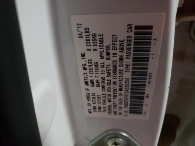 Photo 10 from auction – 2012 HONDA ACCORD EXL with VIN 1HGCP3F87CA030250