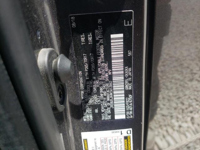 Photo 10 from auction – 2019 TOYOTA 4RUNNER SR with VIN JTEBU5JR4K5613862