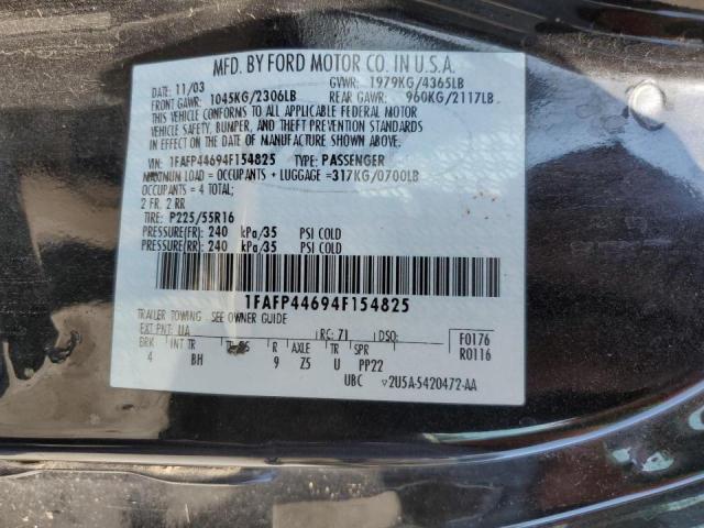Photo 10 from auction – 2004 FORD MUSTANG with VIN 1FAFP44694F154825