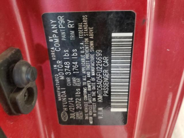 Photo 10 from auction – 2015 HYUNDAI VELOSTER with VIN KMHTC6AD5FU226699