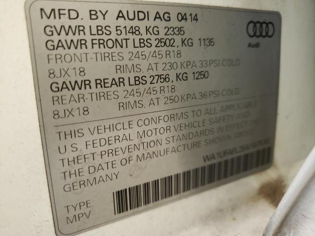 صورة رقم 10 من المزاد - 2014 AUDI A4 ALLROAD مع VIN WA1UFAFL2EA147570