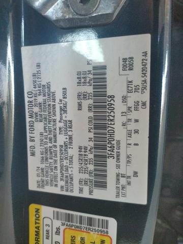 Photo 10 from auction – 2014 FORD FUSION SE with VIN 3FA6P0HD7ER250958