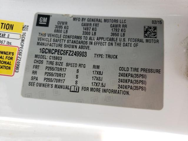 Photo 10 from auction – 2015 CHEVROLET SILVERADO with VIN 1GCNCPEC6FZ249903