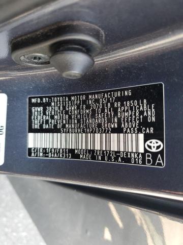 Photo 10 from auction – 2017 TOYOTA COROLLA L with VIN 5YFBURHE1HP703772