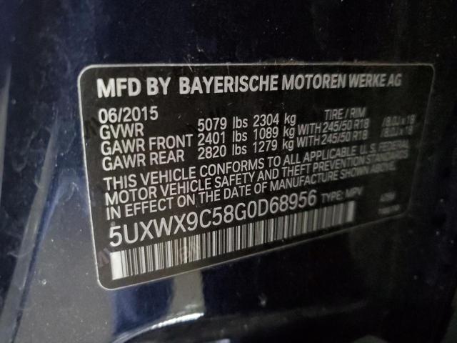 Photo 10 from auction – 2016 BMW X3 XDRIVE2 with VIN 5UXWX9C58G0D68956