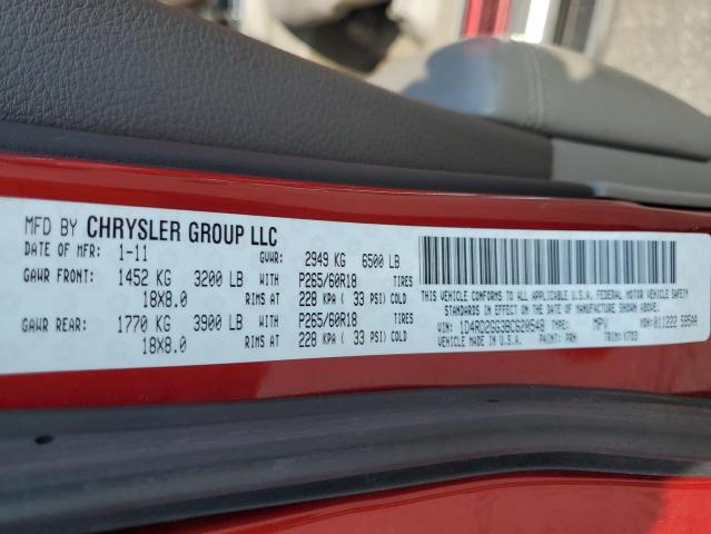 Photo 10 from auction – 2011 DODGE DURANGO EX with VIN 1D4RD2GG3BC620548