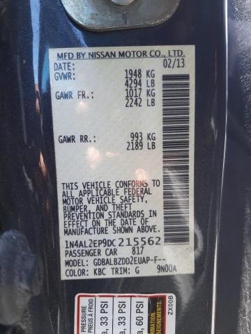 Photo 10 from auction – 2013 NISSAN ALTIMA S with VIN 1N4AL2EP9DC215562