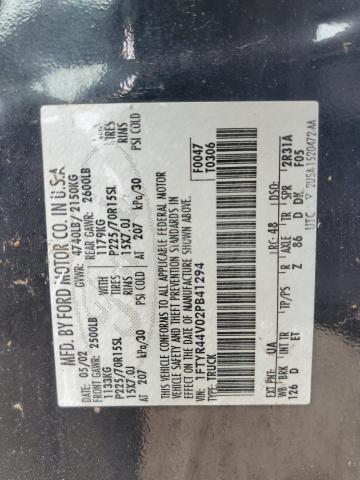 Photo 10 from auction – 2002 FORD RANGER SUP with VIN 1FTYR44V02PB41294
