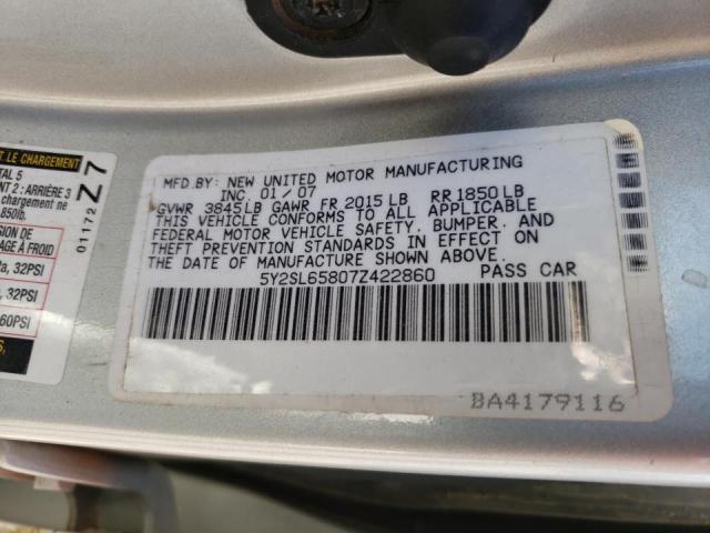Photo 10 from auction – 2007 PONTIAC VIBE with VIN 5Y2SL65807Z422860