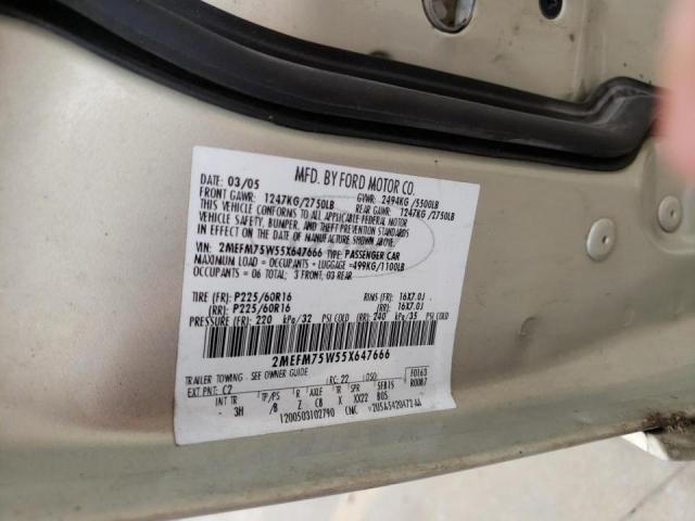 Photo 10 from auction – 2005 MERCURY GRAND MARQ with VIN 2MEFM75W55X647666