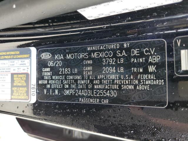 Photo 10 from auction – 2020 KIA FORTE FE with VIN 3KPF24AD3LE255430