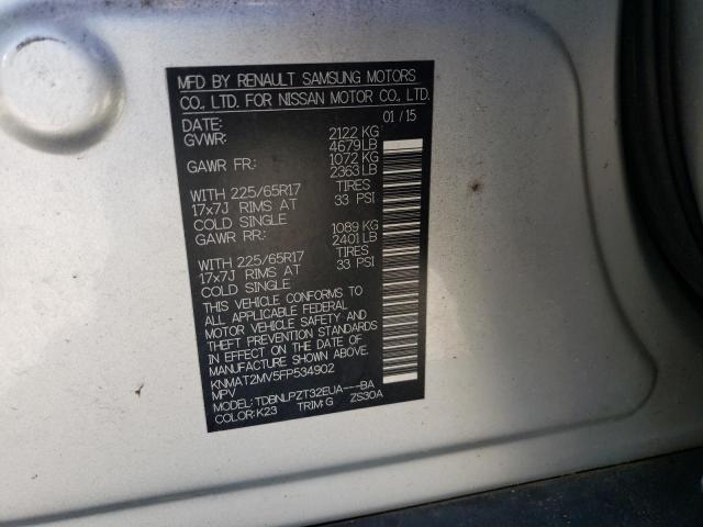 Photo 10 from auction – 2015 NISSAN ROGUE S with VIN KNMAT2MV5FP534902
