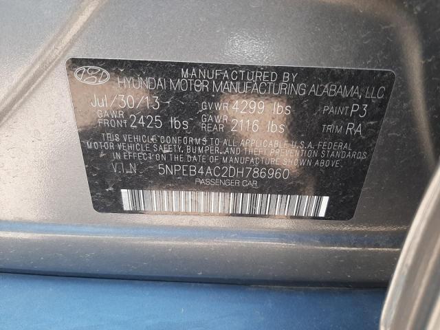 Photo 10 from auction – 2013 HYUNDAI SONATA GLS with VIN 5NPEB4AC2DH786960