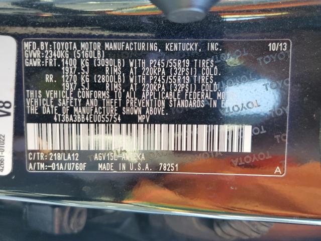 Photo 10 from auction – 2014 TOYOTA VENZA LE with VIN 4T3BA3BB4EU055754