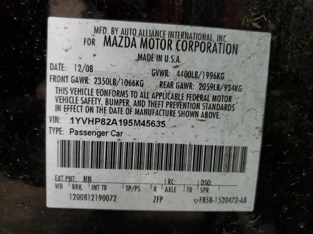 Photo 10 from auction – 2009 MAZDA 6 I with VIN 1YVHP82A195M45635