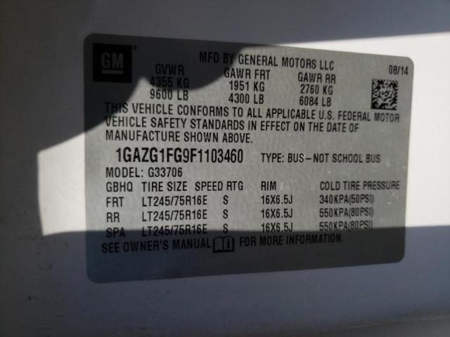 Photo 10 from auction – 2015 CHEVROLET EXPRESS G3 with VIN 1GAZG1FG9F1103460