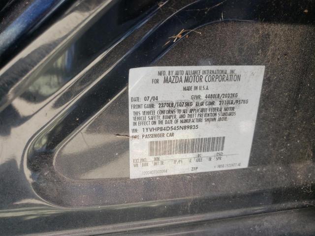 Photo 10 from auction – 2004 MAZDA 6 S with VIN 1YVHP84D545N89835