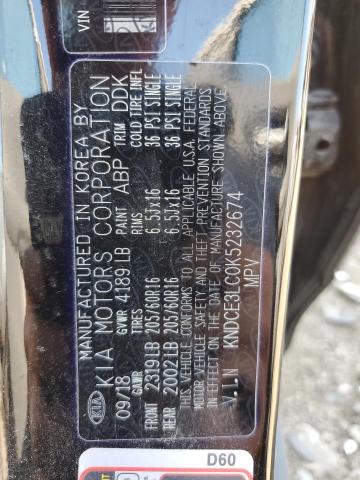 Photo 10 from auction – 2019 KIA NIRO TOURI with VIN KNDCE3LC0K5232674