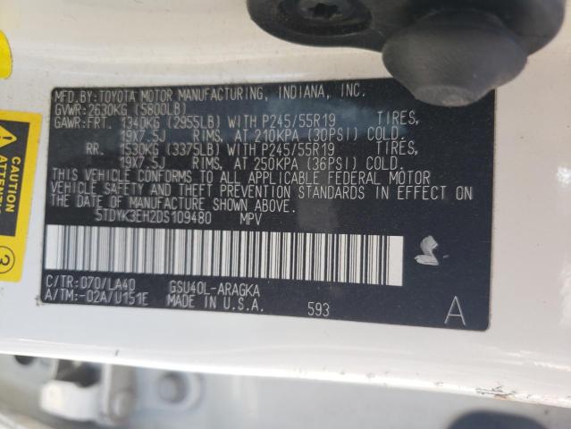 Photo 10 from auction – 2013 TOYOTA HIGHLANDER with VIN 5TDYK3EH2DS109480