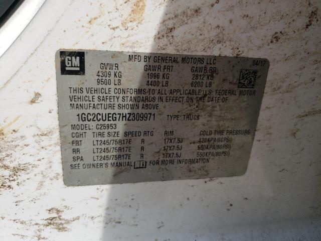 Photo 10 from auction – 2017 CHEVROLET SILVERADO with VIN 1GC2CUEG7HZ309971