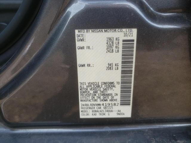 Photo 10 from auction – 2021 NISSAN ALTIMA SV with VIN 1N4BL4DVXMN419582
