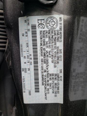 Photo 10 from auction – 2012 FORD FOCUS SE with VIN 1FAHP3K28CL364187