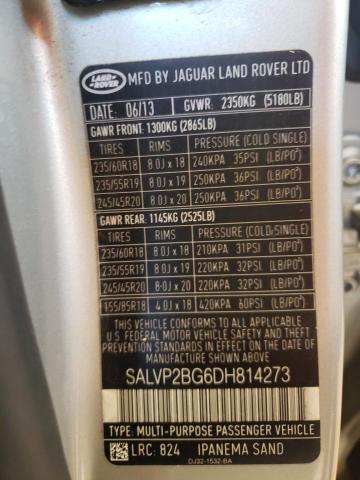 Photo 10 from auction – 2013 LAND ROVER RANGE ROVE with VIN SALVP2BG6DH814273