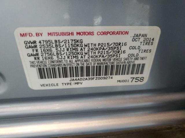 Photo 10 from auction – 2015 MITSUBISHI OUTLANDER with VIN JA4AD2A39FZ009274