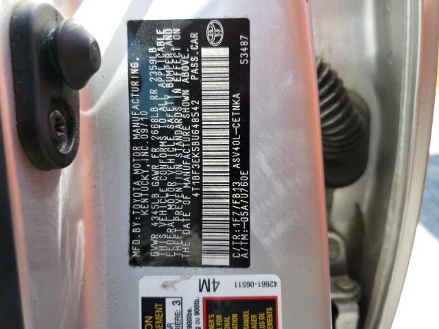 صورة رقم 10 من المزاد - 2011 TOYOTA CAMRY BASE مع VIN 4T1BF3EK5BU648542