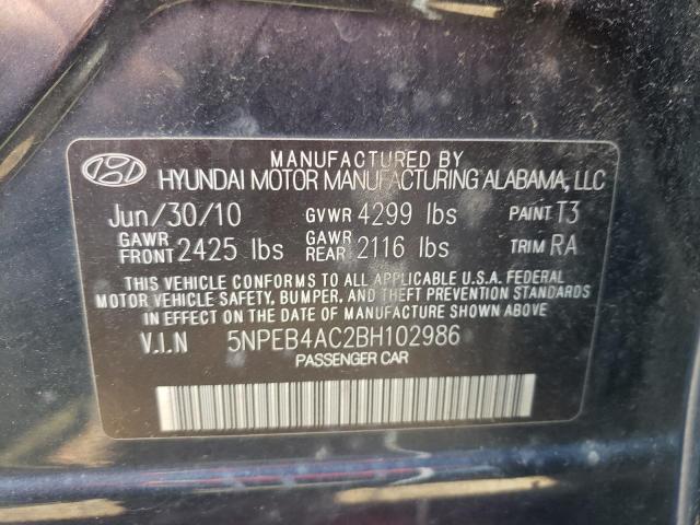 Photo 10 from auction – 2011 HYUNDAI SONATA GLS with VIN 5NPEB4AC2BH102986